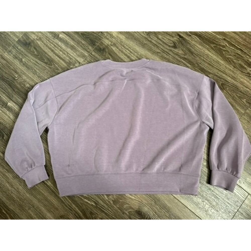 Lululemon Perfectly Oversized Cropped Crew Softstreme Size 12 Velvet Dust - Picture 5 of 6